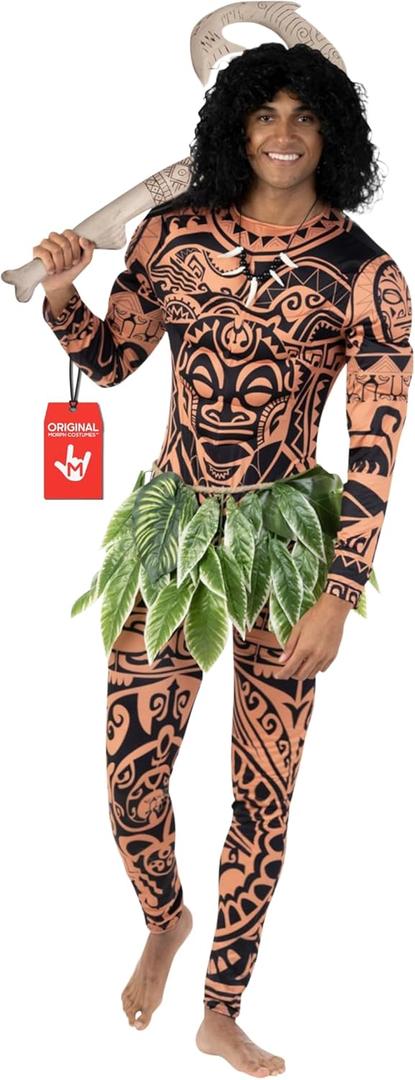 Morph Maui Costume for Men, Hawaiian Tattoo Costumes, Maui Costume Adult, Fancy Dress For Adults, Adult Halloween Costumes (Medium)