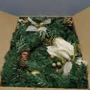 9FT Prelit Artificial Christmas Garland with Dual Color LED Lights and Timer by Remote Control and Batteries Operated for Mantle Stairs Fireplace Door Xmas Decoration, Indoor Outdoor, Green