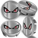 4 x 65mm Wheel Centre Alloy Hub Center Caps Compatible with VW 3B7 601 171 / 6U7 601 171 Hubcaps Black Silver CVS 14