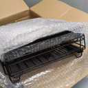 Dish Drying Rack - Expandable Rack, Large Capacity Dish Drainer for Kitchen Counter, Rust-Proof with Utensil Holder, Black