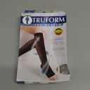 Truform Sheer Compression Stockings, 15-20 mmHg, Women's Knee High Length, Open Toe, 20 Denier, Nude, Large
