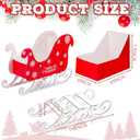 Kathfly 10 Set 15.8'' Large Christmas Sleigh Basket Gifts Bulk DIY Wooden Santa Sled Basket Empty Christmas Sleigh Decor Paper Gift Boxes Wooden Sled Runners Xmas DIY Craft for Holiday Supplies