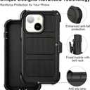 for Defender iPhone 13 Case with Clip,for Holster iPhone 13 Case with Kickstand,for Heavy Duty iPhone13 Phone Case Rugged 2 Layers of Sturdy,Anti-Drop for Phone Case iPhone 13Case Protective(Black)