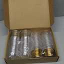 Zezzxu 50 Pack Mini Cake Containers, Clear Plastic Small Cupcake Boxes with Dome Lids for Individual Chocolate Covered Cookies, Strawberry, Mooncake (Gold)