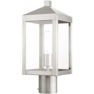 Livex Lighting 1 Light Brushed Nickel Outdoor Post Top Lantern
