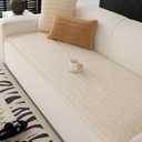 ZQFFB Washable Pet Couch Cover Non-Slip Sofa Covers for Dogs Pet-Friendly Soft Sherpa Dog Couch Protector Mat for Sofa (27.6x59.06, Cream)