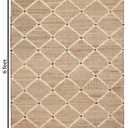 Jute Runner Rug 2.5'x8, Hand Woven Area Rug - Handcrafted Premium Geometric Design, Indoor Natural Fiber Hallway Jute Rug - Rustic Farmhouse Carpet for Kitchen, Entryway, Hallway, Bedroom - Natural