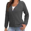 REDHOTYPE Women's Cardigans Sweater Casual Long Sleeve Open Front Cardigan Button Down Knit Chunky Outwear Coats, Size: XL