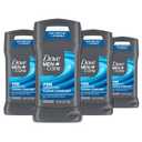 Dove Men+Care Antiperspirant Deodorant Stick 4 Count Clean Comfort 72-Hour Sweat & Odor Protection Antiperspirant for Men With 1/4 Moisturizing Cream 2.7 oz