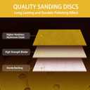3 x Gold Sanding Discs Set, 5-Inch 8-Hole Sandpaper (600 Grit 150pcs)