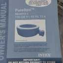 INTEX 28425EH PureSpa Bubble Massage Spa Set Outdoor Inflatable Portable Hot Tub, Includes Energy Efficient Spa Cover, Saltwater System Ready, 4 Person, 77in x 28in