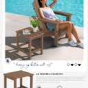 KINGYES Adirondack Outdoor Side Table, Brown
