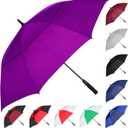 MRTLLOA Extra Large Golf Umbrella, 62 Inch Automatic Open, Oversize Double Canopy Vented Windproof Waterproof Sports Umbrellas for Rain