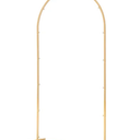 KFFKFF Gold Metal Arch Backdrop Stand, 6.6 x 3.3 ft, Durable Frame, Simple Setup, Decorative Stand for Weddings, Birthdays, Graduations, Holidays, and Ceremonies