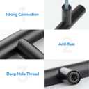 Home Edit Black Cabinet Handles 3 Inch Hole Spacing Stainless Steel Drawer Pulls for Cabinets, Dresser, Bathroom 5 Pack