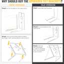 BougeRV 41in Solar Panel Tilt Mount Brackets One-Step with Foldable Tilt Legs, U-Shaped Design Adjustable Mounting Brackets Kits Support Up to 100 200 300 Watt Solar Panel for Roof, RV, and Off-Grid