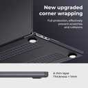 EooCoo Compatible with MacBook Air 15 inch Case M5 2026 2025 2024 2023 M4 M3 M2 Model A3448 A3241 A3114 A2941, Frosted Plastic Hard Shell Cover, Matte Finish Texture, Matte Black