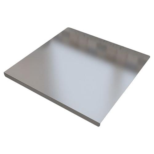 Stainless Steel Cutting Boards with Lip for Kitchen,Chopping Boards for Countertop,Large Metal Cutting Board over Sink Suitable for Meat, Fruits,Vegetables,Bread,Cake,Pasta,Noodle,Pizza(19.7"*15.7")