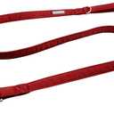 Lionet Paws Silk Collar and Leash Set, Adjustable Comfortable Red Collar with Metal Buckle for Small to Large Dogs, Neck 16-24 Inches