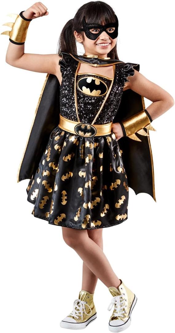 DC Comics Superheroes: Batgirl Costume Dress for Kids by Rubies, Girl's Small