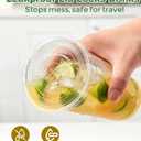 Ginkgo 50 Pack 24 oz Clear Plastic Cups with Lids and Straws, Sturdy & Leak-Proof Disposable Iced Coffee Cups for Lemonade, Smoothies & Cold Drinks