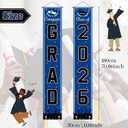 OHOME Graduation Decorations 2026 - Blue Congrats Grad Porch Banner for Graduation Party Decorations - Class of 2026 - Party Favors Supplies Backdrop Yard Signs Decor