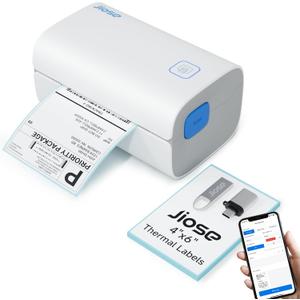 Jiose Shipping Label Printer for Shipping Packages - Barcode Label Printer - 4x6 Desktop Thermal Label Printer (White-Grey)