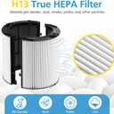 2 Pack Combi 360Glass Filter For Dyson HP1 HP2 TP09 TP07 TP06 TP04 TP10 TP7A HP04 HP06 HP07 HP09 HP10 HP4A HP7A PH01 PH02 PH03 PH04 PH3A DP04 PC1 PC2 Air Purifier, Activated Carbon Filter #965432-01