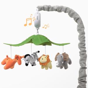 Baby Crib Mobile - Jungle Animal Mobile for Crib Nursery Musical Mobile Gender Neutral for Boys and Girls with 12 Lullabies Ceiling Mobile Presents for Newborn