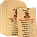HOWAF 30pcs Magic Reindeer Food Christmas Treat Bags, Magic Reindeer Food Bags, Small Kraft Paper Magical Deer Envelopes Xmas Gifts for Christmas Decorations