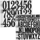 8sheets Self-Adhesive Letter and Number Stickers for Labeling Strong Adhesion Alphabet and Decals for Crafts Storage Boxes Greeting Cards