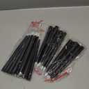 Baquler 24 Pcs Black 9.7 Inch LED Flameless Taper Candles Bulk Battery Operated Taper Candles Flickering Candlesticks for Wedding Church Holiday Table Decoration