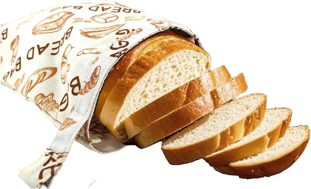 1pcs Reusable Beeswax Food Wraps Bread Bags for Homemade Bread Loaf, Food Storage Containers, Organic Cotton XL Sourdough Beeswax Bread Bag Supplies Sandwich Wrapper, Sustainable, Fresh Keeping (Brown)