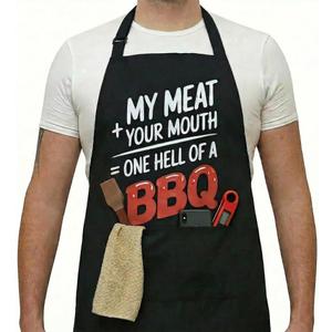 Funny Grilling Aprons for Men, Funny BBQ Apron, Fathers, Birthday Gifts for Husband, Dad, Boyfriend, Anniversary Gag Gifts