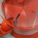 Handy Gourmet The Original Polystyrene Triple Candy Machine - Fun Candy & Nut Dispenser - New & Improved (Red) - 360 Degree and 3 Compartments