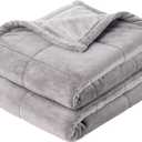 Berkshire Blanket Suedemink & Loftmink Quilted Blanket, Ultra-Soft Reversible Fleece Blanket, Lightweight & Warm, Ideal for Couch, Sofa & Bed, All-Season Comfort, Chateau Grey, 90 in  90 in (Full/Queen (90 in x 90 in))