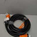 50 Amp Generator Power Cord 25ft and Inlet Box Kit, NEMA 14-50P to SS2-50R Twist Lock with Organizer for RV, Outdoor