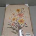 KUVIOKE Vintage Wildflower Bouquet Framed Wall Art Color Botanical Flower Wall Decor Modern Colorful Floral Hanging Decor for Living Laundry Dining 16x24in (Natural Framed) (24L" x 16W" x 3 Panels Natural)