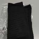 OFEEFAN Fall and Winter Tunic Dress with Pockets Long Sleeve Crew Neck Buttons Side (Small, Ribbed Black)