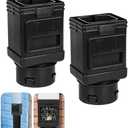 JXLXYY (2 Packs) Downspout Leaf Filter Downspout Cleanout,Leaf Removers, Gutter Downspout Protection,Downspout Diverter,Fits 2X3 and 3X4 Drainpipe- Black