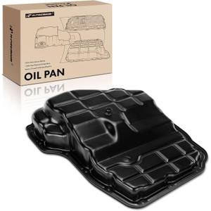 A-Premium Transmission Oil Pan with Drain Plug Compatible with 65RFE 68RFE 545RFE Transmission & Dodge Dakota Durango & Jeep Commander Grand Cherokee & Ram 1500/2500/3500 Dakota