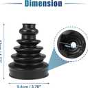 uxcell CV Joint Boot 0.94 Inch Diameter Dust Dirt Protective Rubber Cover Universal for Car Black