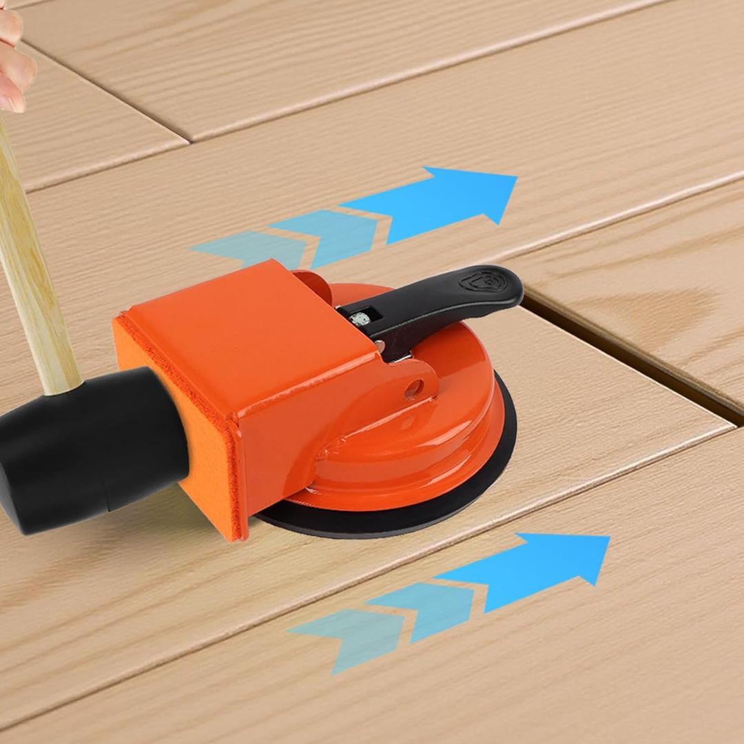 Heavy Duty Floor Gap Fixer Tool, Plank Grabber with Suction Cup(D: 4.84 Inch), Flooring Gap Repair Tool for Wood, Tile, Vinyl, Laminate Flooring Tools, Ideal for Smooth Surfaces of 5 Inches and Above
