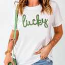 SELINK Womens Summer Short Sleeve Tops Halloween Sequin Pumpkin Printed T Shirts Casual Basic Graphic Tees (White, L)