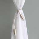 Valea Home 2 Pieces Curtain Tiebacks Clips Creative Window Drape Twist Tie Backs European Style Custom Made Curtain Holders Decorative Draperies Holdbacks, Beige