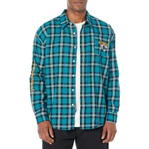3 x FOCO NFL Wordmark Basic Flannel Shirt (Red, XL)