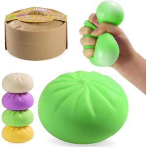 Dumpling Squishy Mystery Box, Dumplings Squeeze Stress Balls for Kids & Adults, Sensory Fidget Toys for Anxiety Relief, Crazy Fun Squishy Dumpling Ideal Gift for Boys,Girls,Teens(Green)