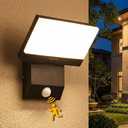 18W Motion Sensor Outdoor Lights Dusk to Dawn Outdoor Lighting 180 Folding IP65 Aluminum Wall lights Motion lights for outside Porch Light Rustproof Exterior Lighting Fixtures for Garage Yard