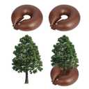 TezhiIe 2 Pack 25 Gallon Tree Watering Bags, Brown Reusable PVC Watering Donuts for Trees, Deep Root & Low-Profile Slow Release Watering Ring Bag, for Newly Planted, Multi-Trunk or Evergreen Tree