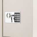 Flexzion Key Box Wall Mount With Code, Key Cabinet, Key Deposit Slot, 40 Key Holder Organizer Locker Case, Colored Key Tags Wall Mounted Lock Box For Keys Storage (Gray)